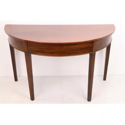 Antiker Demi Lune Beistelltisch mit toller Patina, Mahagoni, ca. 1860