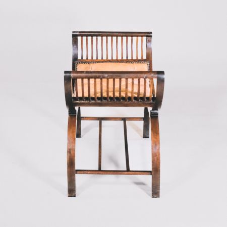 Victorian Piano Chair, Stool, Hocker mit aufwendiger Intarsienarbeit und doppelten Bogenstützen