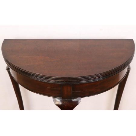 Antiker Kartentisch / Spieltisch im Georgian Style, aufklappbar, Mahagoni, 19. Jahrhundert