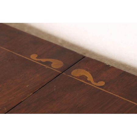 Antiker Mahagoni Esstisch Ausziehbar, Dining Table, Two Pillar Table, D-End Table, Verlängerbarer Tisch