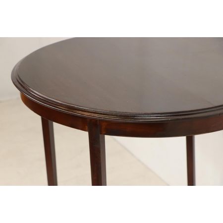 Antiker runder Beistelltisch, massives Mahagoni, ca. 1890