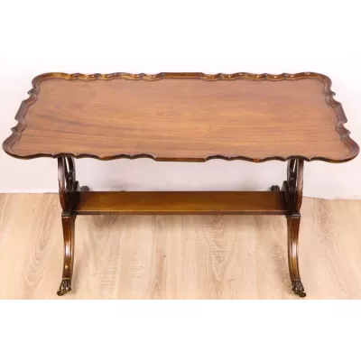 Antiker Sofatisch mit "Pie Crusted Edge", Mahagoni, ca. 1910