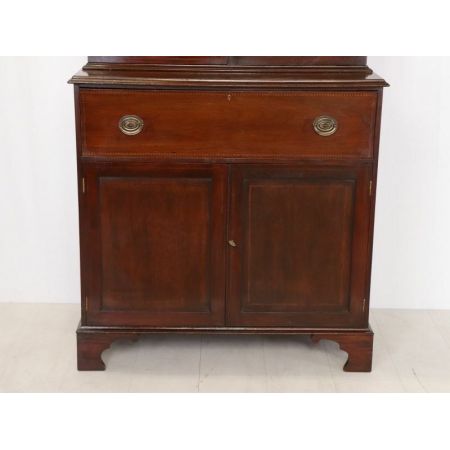 Antikes Secretaire Bookcase / Sekretär mit Aufsatz, Mahagoni, ca. 1890