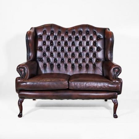 Vintage Queen Anne Chesterfield 2-Sitzer