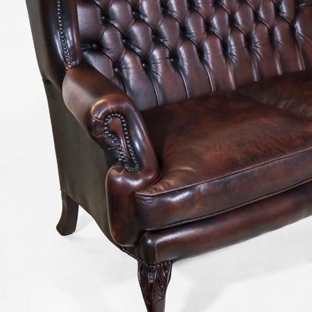 Vintage Queen Anne Chesterfield 2-Sitzer