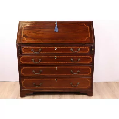 Antikes englisches Bureau / großer antiker Sekretär, Mahagoni, ca. 1860