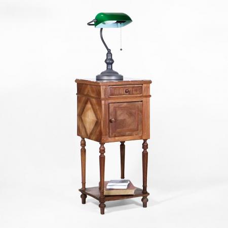 Antikes französisches Schränkchen mit Marmorplatte und Mahagoni-Dekor