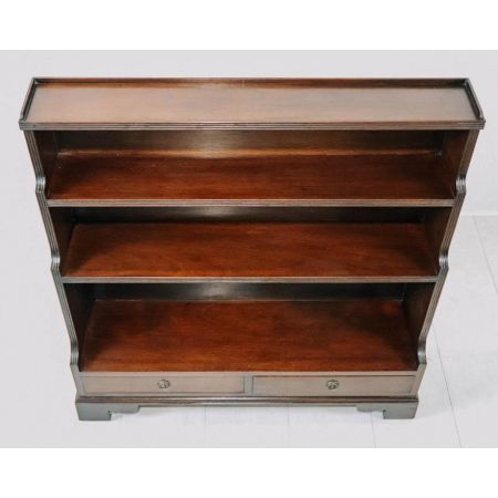 Antikes Waterfall open bookcase/ Bücherregal aus Mahagoni