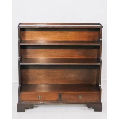 Antikes Waterfall open bookcase/ Bücherregal aus Mahagoni