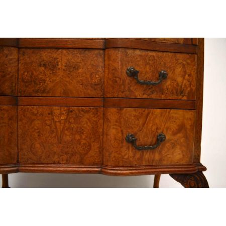 Antik Burr Walnut Writing Bureau Schreibtisch