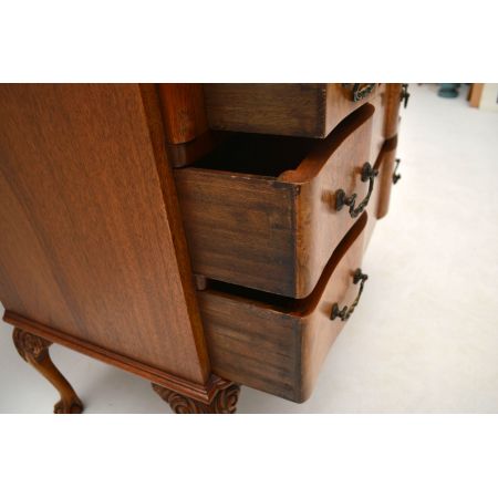 Antik Burr Walnut Writing Bureau Schreibtisch