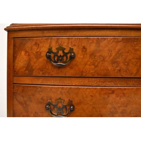 Antiker Georgian Style Burr Walnut Chest on Chest
