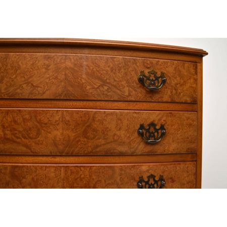 Antiker Georgian Style Burr Walnut Chest on Chest