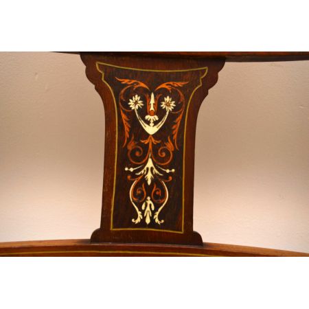 Antiker Edwardian Inlaid Mahogany Settee