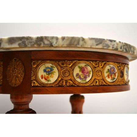 Antiker französischer Marmor Couchtisch