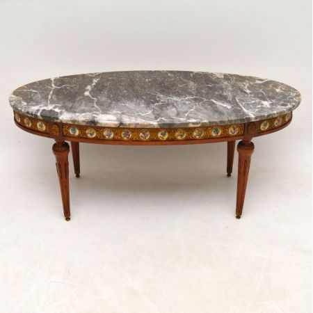 Antiker französischer Marmor Couchtisch