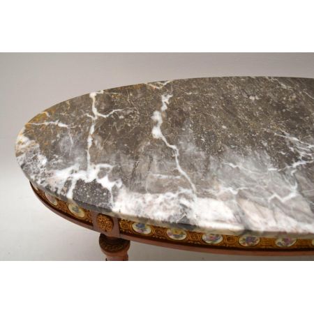 Antiker französischer Marmor Couchtisch