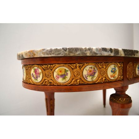 Antiker französischer Marmor Couchtisch