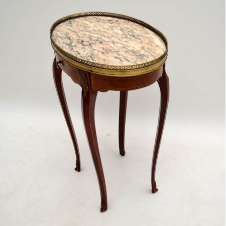 Antiker French Marble Top Side Table