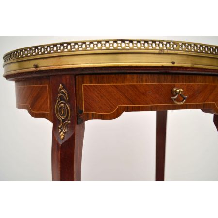 Antiker French Marble Top Side Table