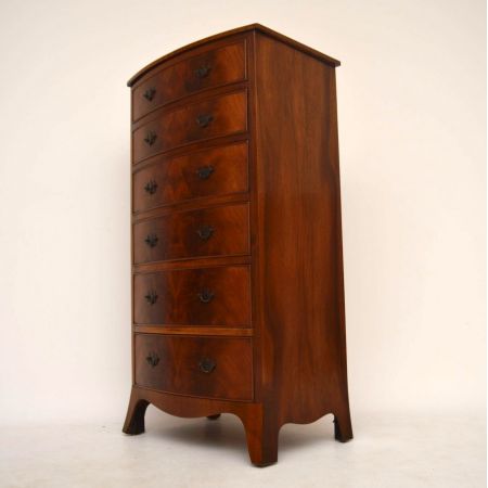 Antike Mahagoni Kommode mit 6 Schubladen in dunklem Holz