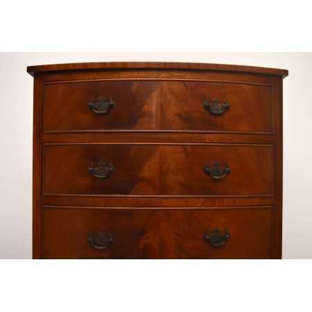 Antike Mahagoni Kommode mit 6 Schubladen in dunklem Holz