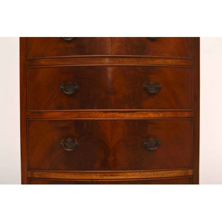 Antike Mahagoni Kommode mit 6 Schubladen in dunklem Holz