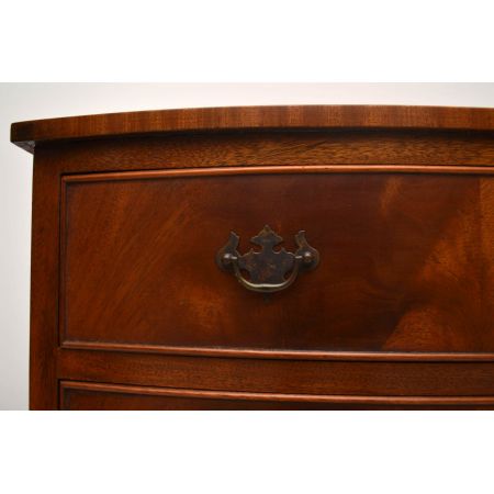 Antike Mahagoni Kommode mit 6 Schubladen in dunklem Holz