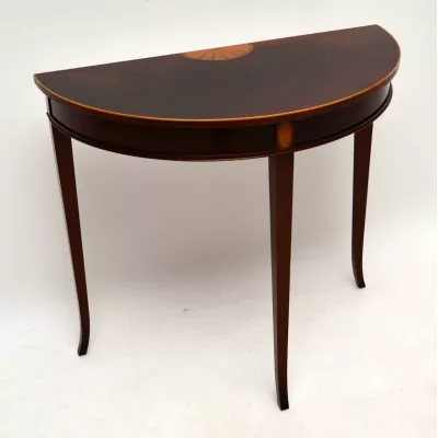 Antiker Mahogany Inlaid Console Table
