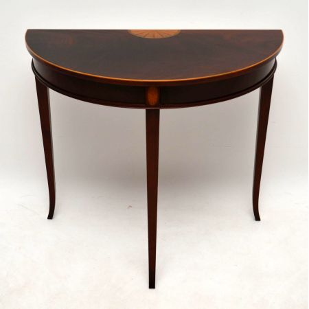 Antiker Mahogany Inlaid Console Table