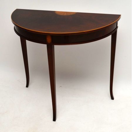 Antiker Mahogany Inlaid Console Table