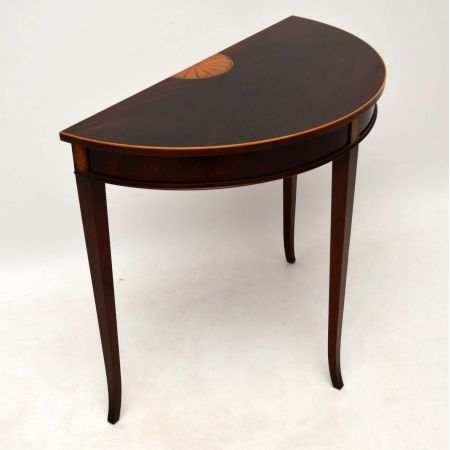 Antiker Mahogany Inlaid Console Table