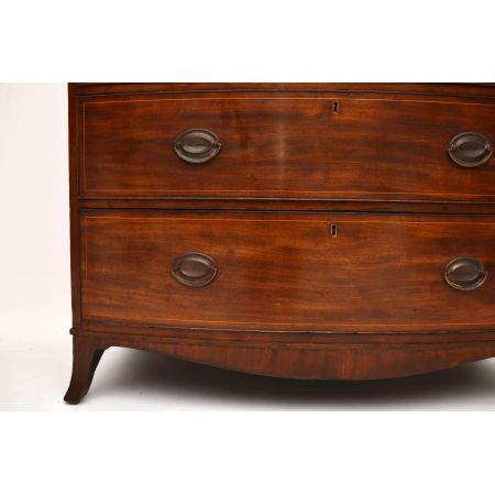 Antike Mahagoni Serpentine Kommode