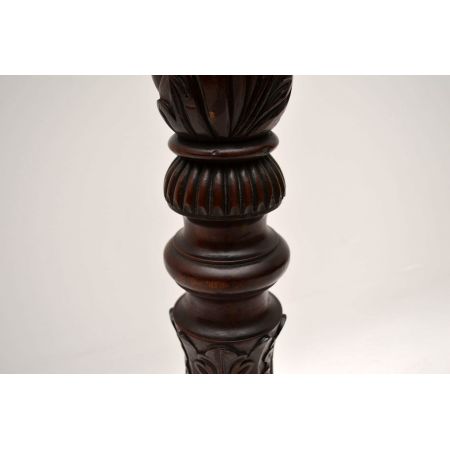 Antiker Georgian Carved Mahogany Torchere Stand