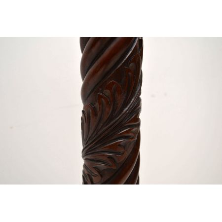 Antiker Georgian Carved Mahogany Torchere Stand