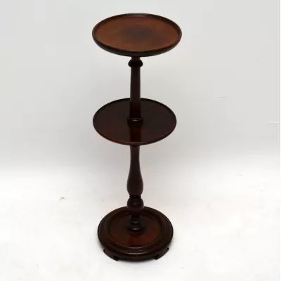 Antiker Mahogany 2 Tier Wine Table