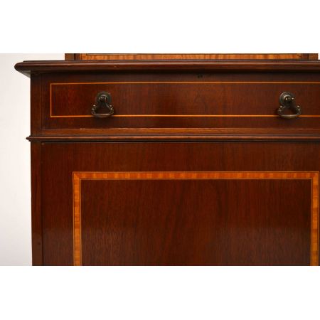 Antikes georgisches Mahagoni Bücherregal