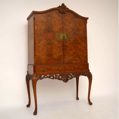 Antik Burr Walnuss Cocktail Schrank Kleiderschrank