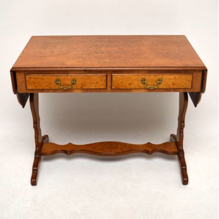 Antik Burr Walnuss Sofa Tisch