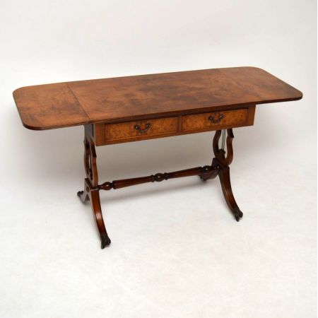 Antiker Regency Stil Walnuss Sofa Tisch