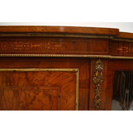 Antikes viktorianisches Walnuss Credenza Sideboard