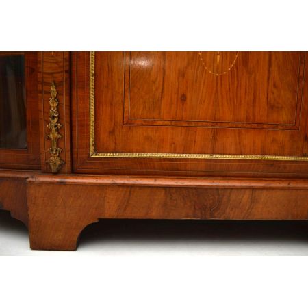 Antikes viktorianisches Walnuss Credenza Sideboard