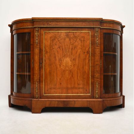 Antikes viktorianisches Walnuss Credenza Sideboard