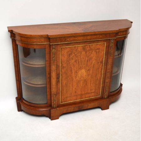 Antikes viktorianisches Walnuss Credenza Sideboard