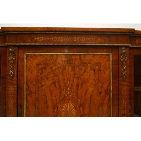 Antikes viktorianisches Walnuss Credenza Sideboard