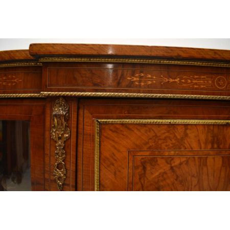 Antikes viktorianisches Walnuss Credenza Sideboard