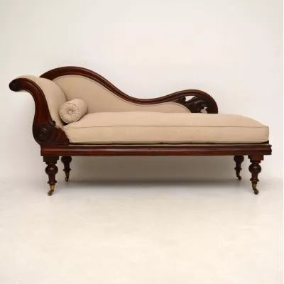 Antikes William IV Mahagoni Gepolstertes Sofa