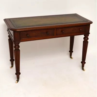 Antiker William IV Mahogany Desk / Writing Table