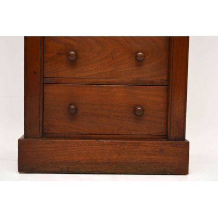 Antiker Victorian Walnut Wellington Chest of Drawers
