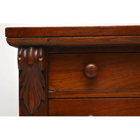 Antiker Victorian Walnut Wellington Chest of Drawers